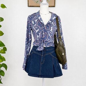 Banana-republic Women's Blue and Navy Shirt